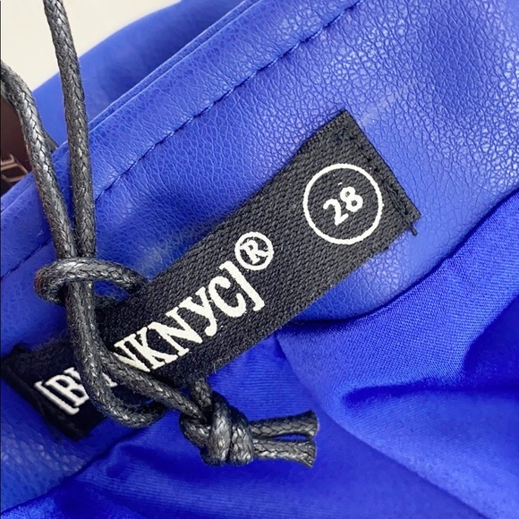 BLANKNYC Vegan Leather Snap Skirt in Blue My Mind - Picture 14 of 14